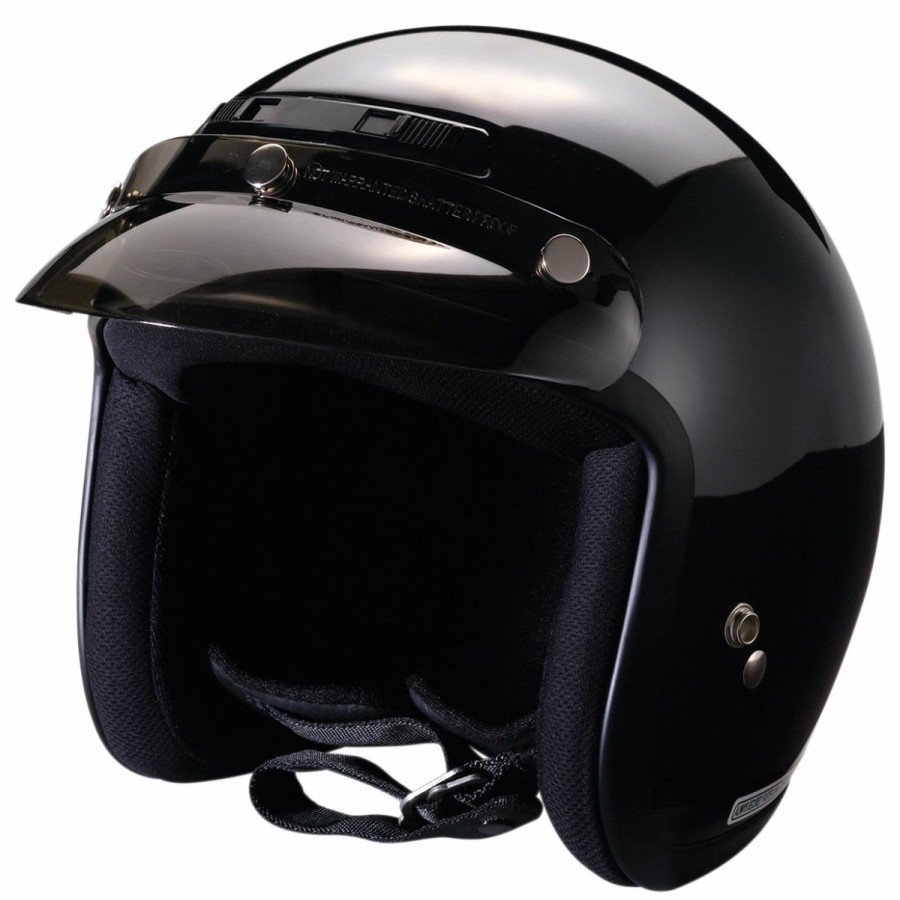 Helmets * | Z1R Jimmy Gloss Black Open Face Helmet