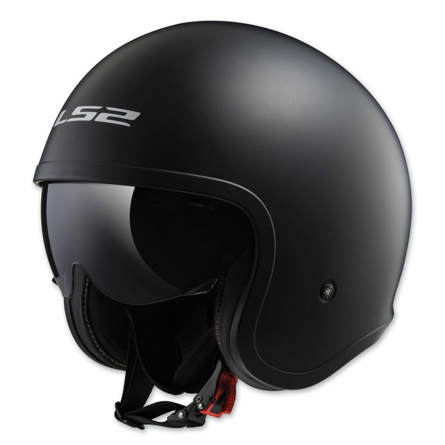 Helmets * | Ls2 Spitfire Matte Black Open Face Helmet