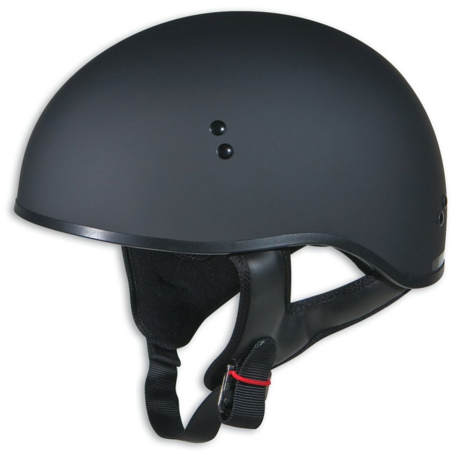 Helmets * | Gmax Hh-45 Naked Flat Black Half Helmet