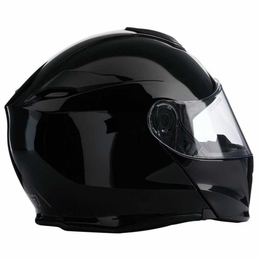 Helmets * | Z1R Solaris Gloss Black Modular Helmet