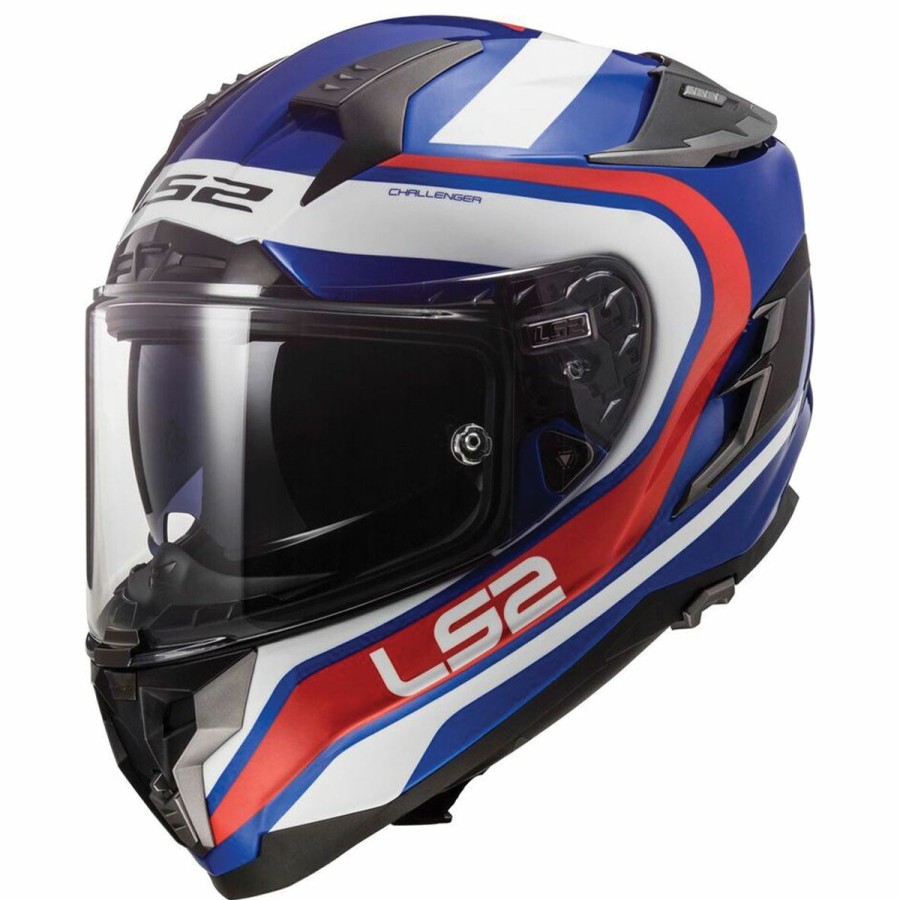 Helmets * | Ls2 Challenger Gt Fusion Blue/Red Full Face Helmet