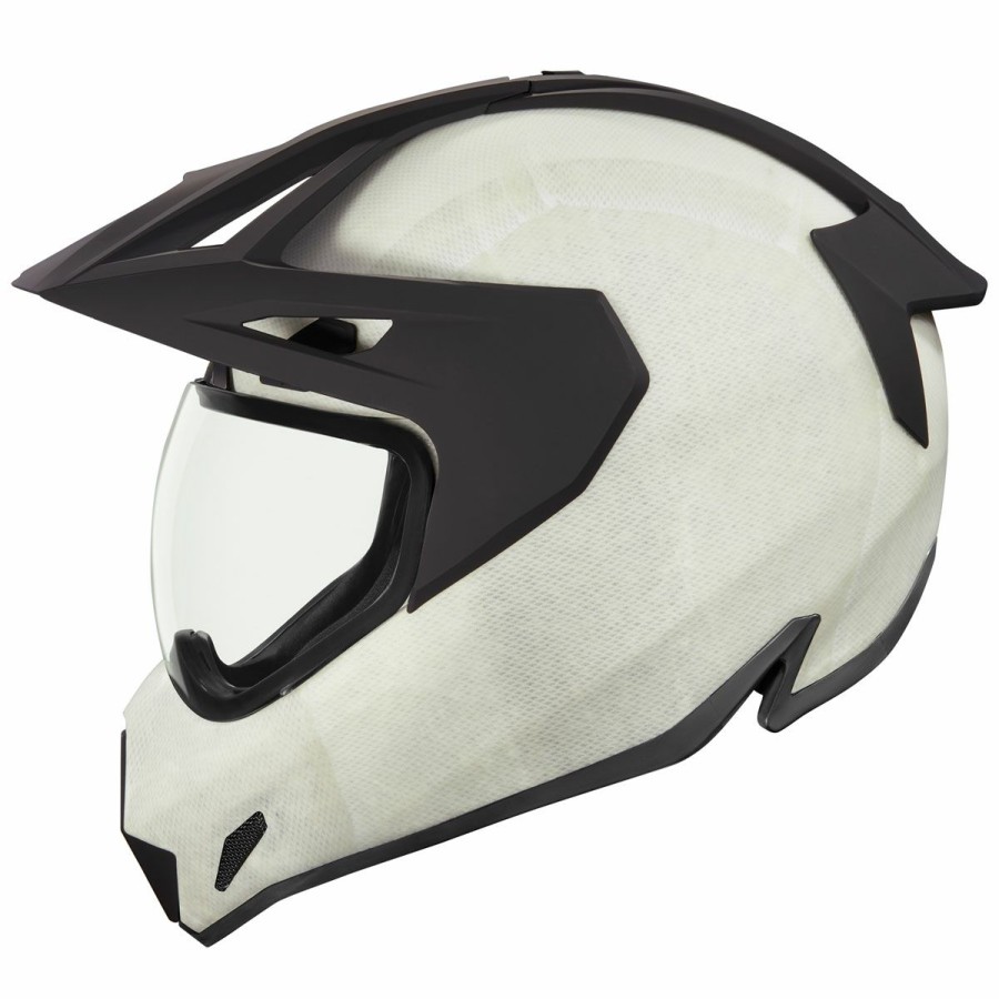 Helmets * | Icon Variant Pro Construct White Dual Sport Helmet