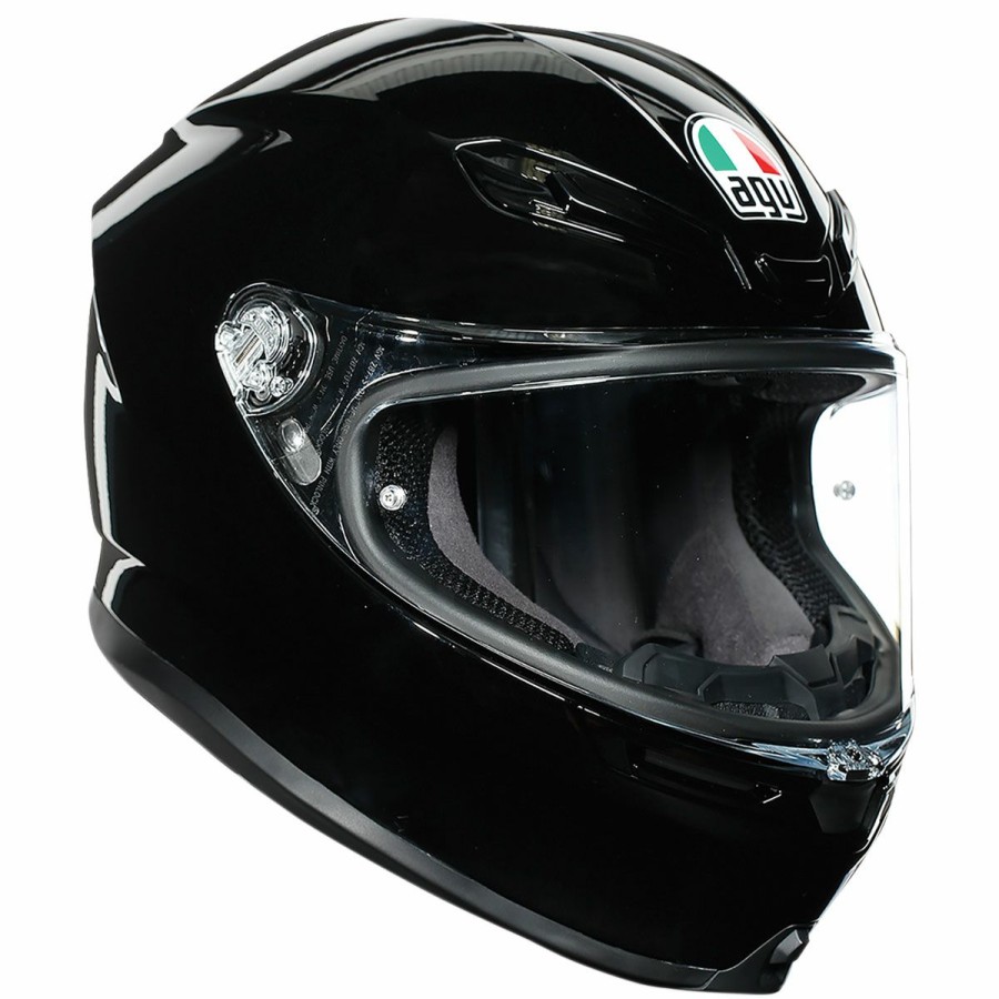 Helmets * | Agv K6 Gloss Black Full Face Helmet