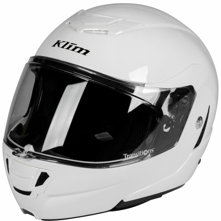 Helmets * | Klim Tk1200 Matte White Modular Helmet