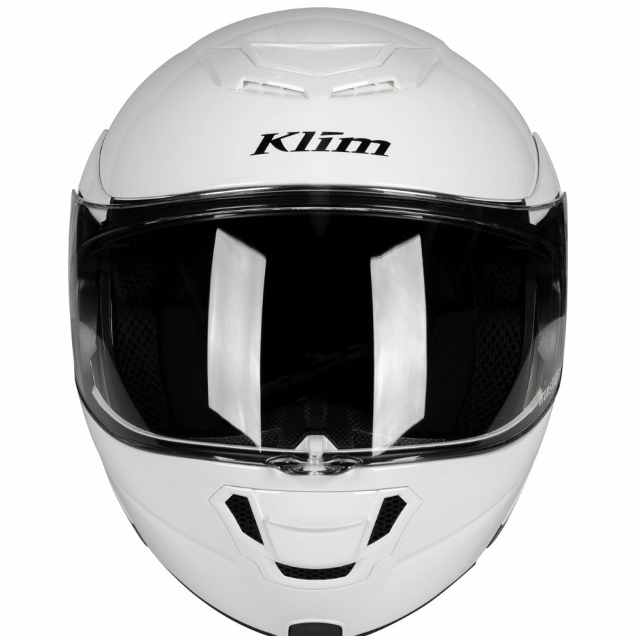 Helmets * | Klim Tk1200 Matte White Modular Helmet