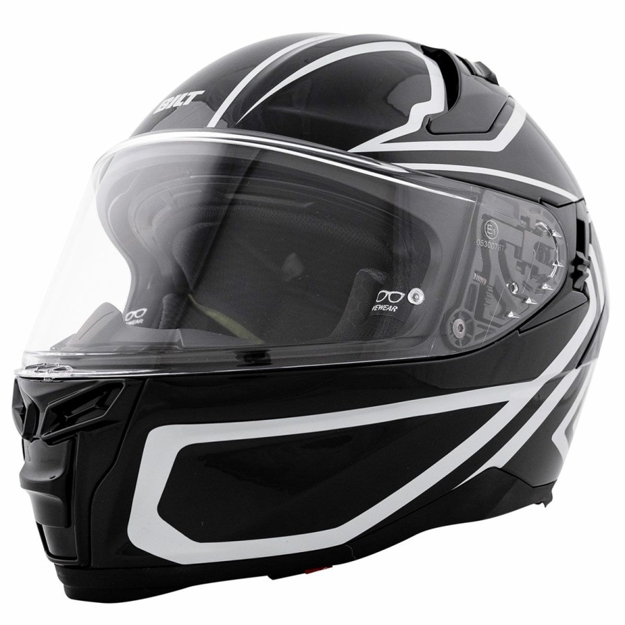 Helmets * | Bilt Charger Vigor Black/White Full Face Helmet