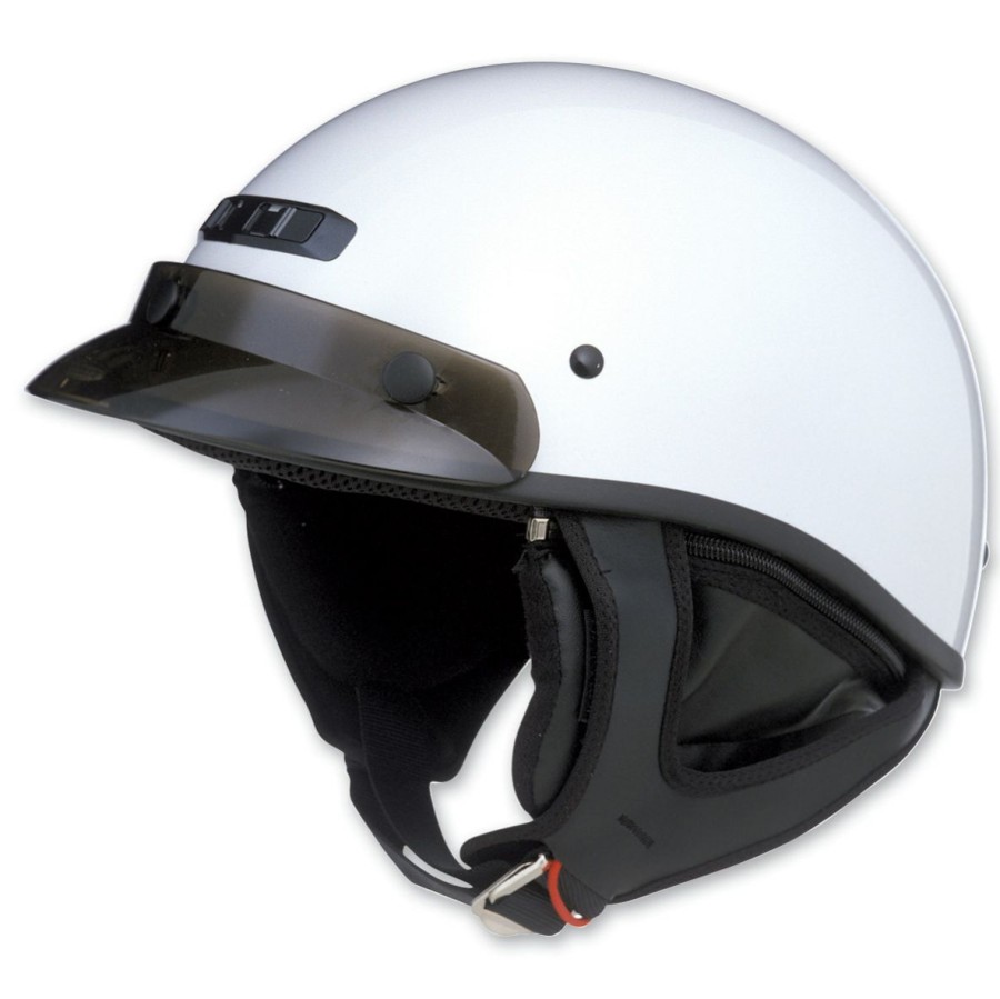 Helmets * | Gmax Gm35 Fully Dressed Pearl White Half Helmet