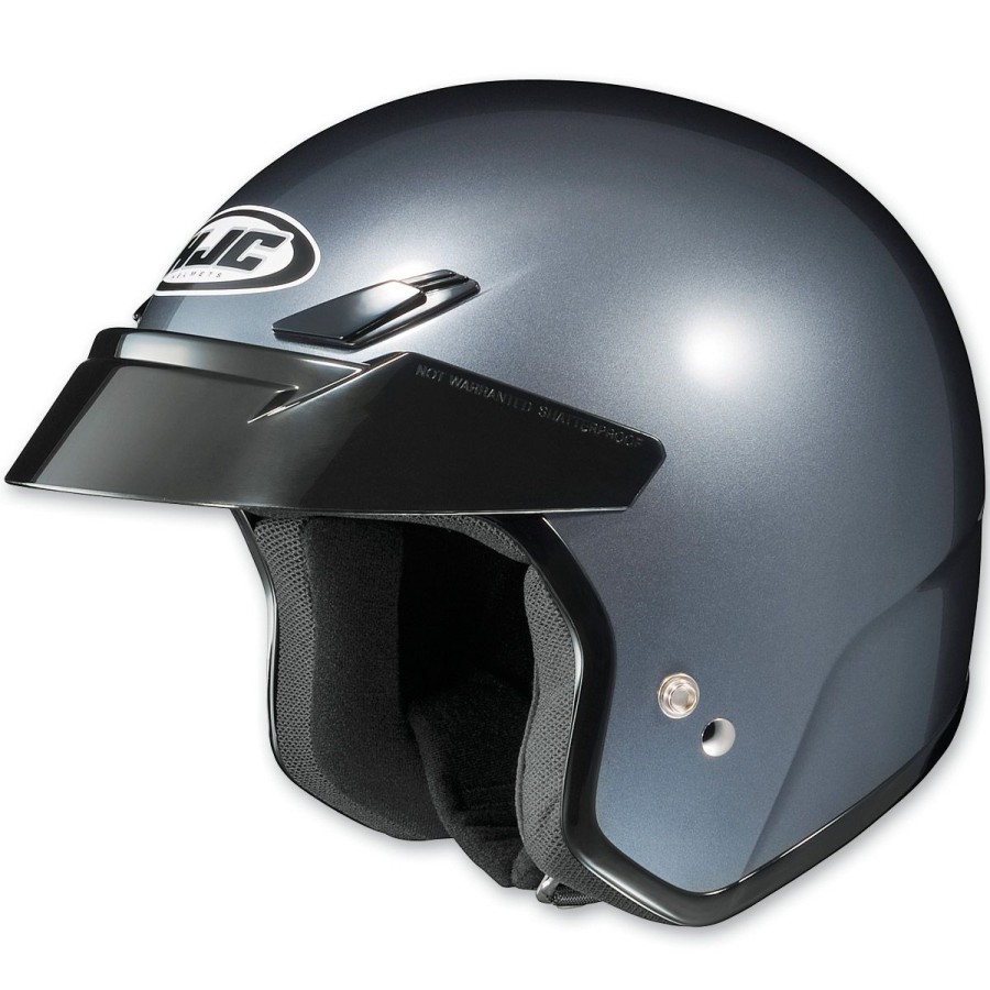 Helmets * | Hjc Cs-5N Metallic Anthracite Open Face Helmet