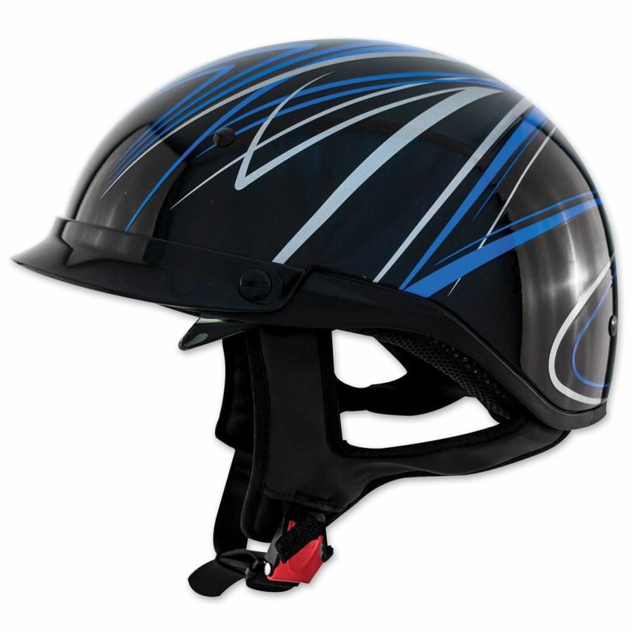 Helmets * | Zox Roadster Ddv Freehand Blue Half Helmet