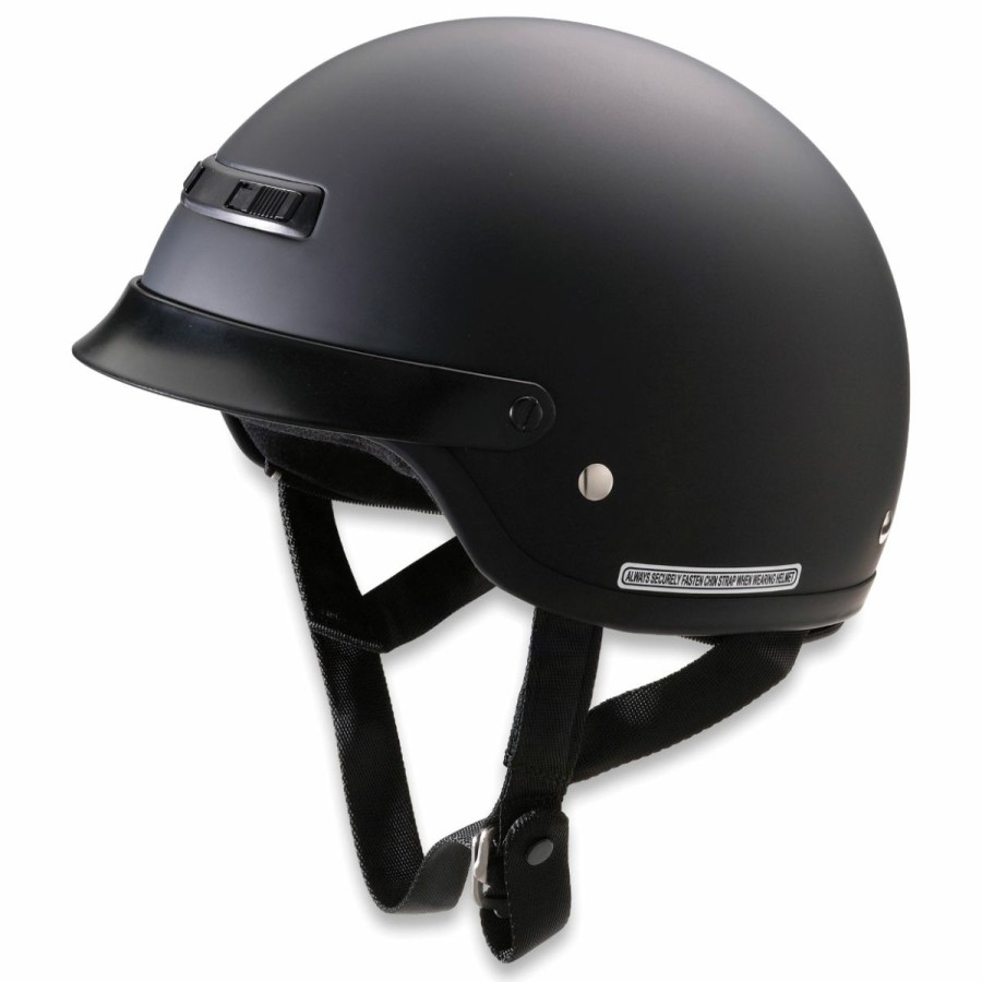 Helmets * | Z1R Nomad Rubatone Black Half Helmet