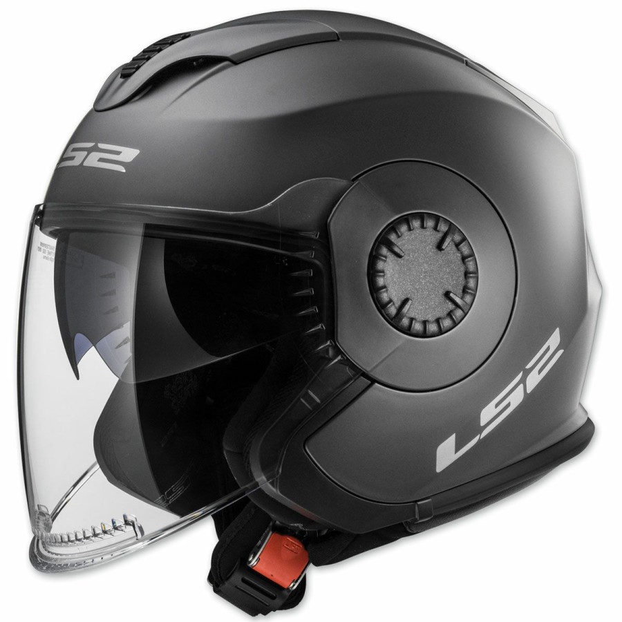 Helmets * | Ls2 Verso Matte Titanium Open Face Helmet