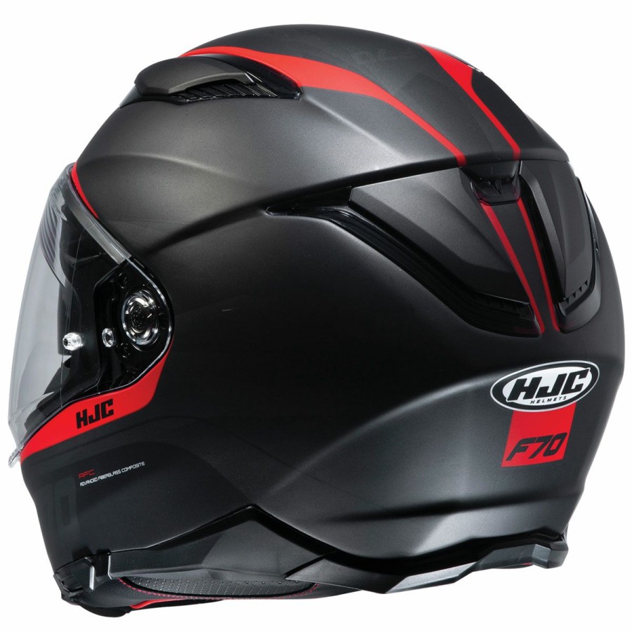 Helmets * | Hjc F70 Feron Black/Red Full Face Helmet