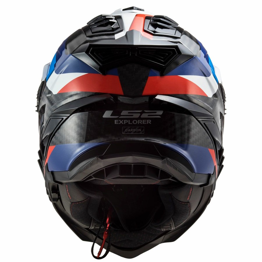 Helmets * | Ls2 Explorer Carbon Frontier Black/Blue Dual Sport Helmet