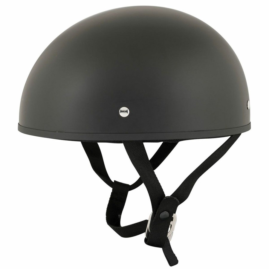 Helmets * | Street & Steel Mulholland Matte Black Half Helmet