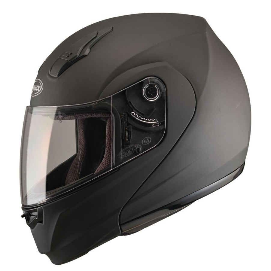 Helmets * | Gmax Md04 Flat Black Modular Helmet