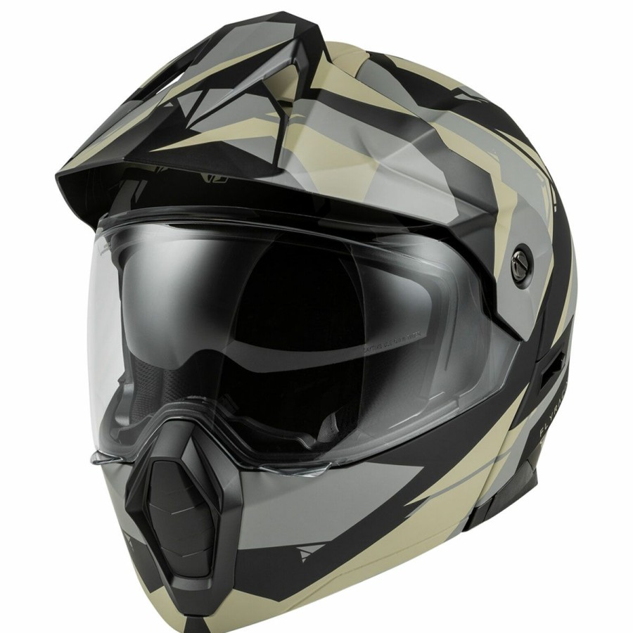 Helmets * | Fly Racing Tan/Black/Gray Odyssey Summit Modular Helmet