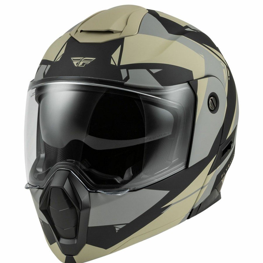 Helmets * | Fly Racing Tan/Black/Gray Odyssey Summit Modular Helmet