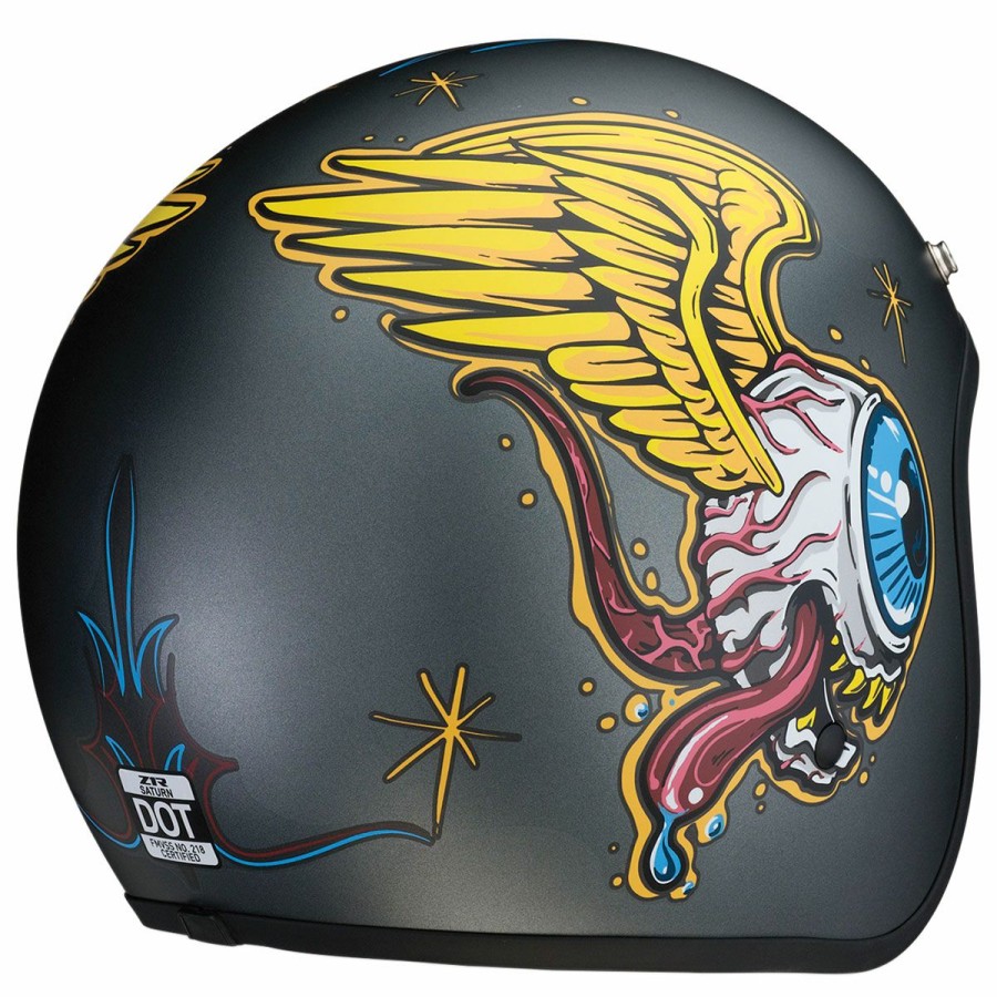 Helmets * | Z1R Saturn Flying Retina Open Face Helmet