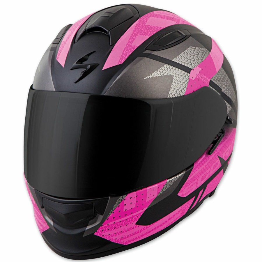 Helmets * | Scorpion Exo Exo-T510 Fury Black/Pink Full Face Helmet