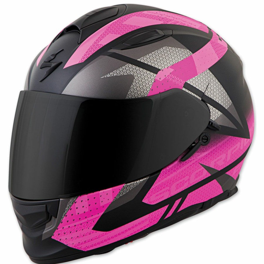 Helmets * | Scorpion Exo Exo-T510 Fury Black/Pink Full Face Helmet