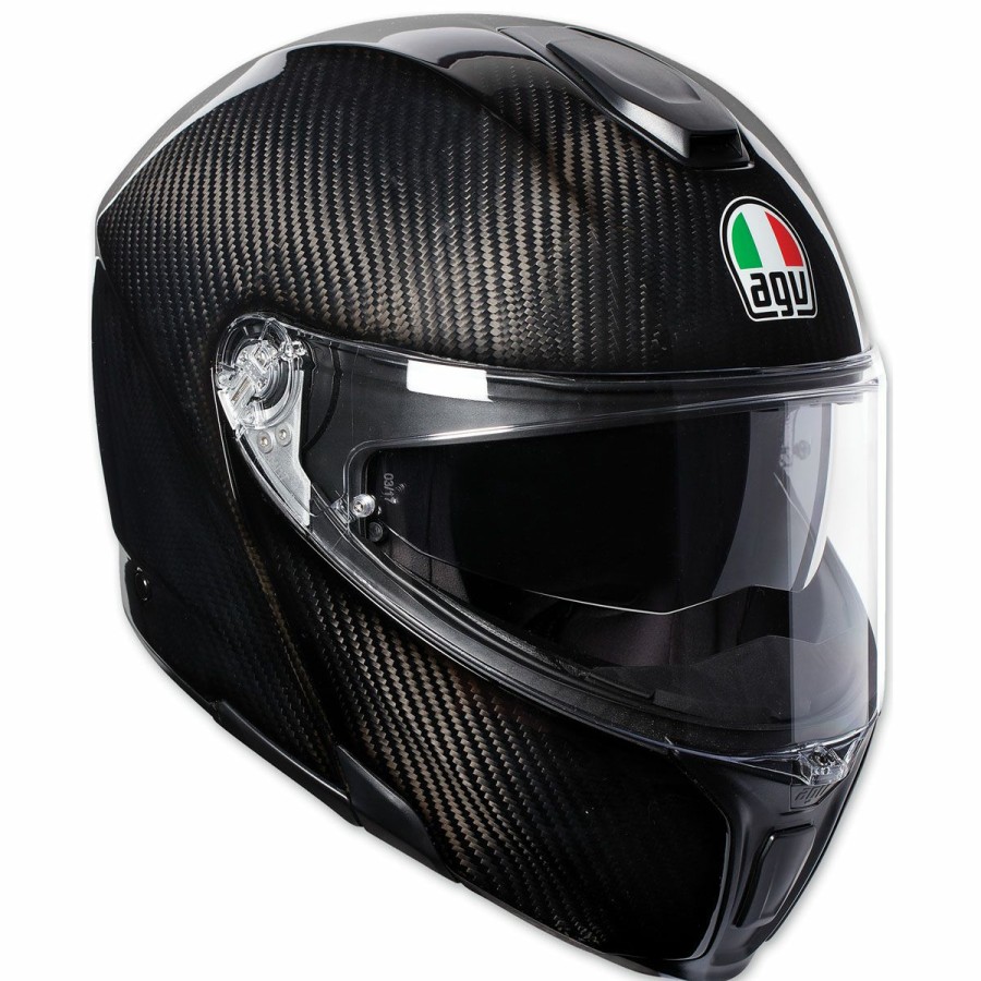 Helmets * | Agv Sport Modular Glossy Carbon Helmet