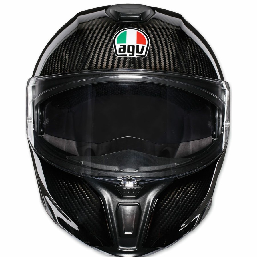 Helmets * | Agv Sport Modular Glossy Carbon Helmet