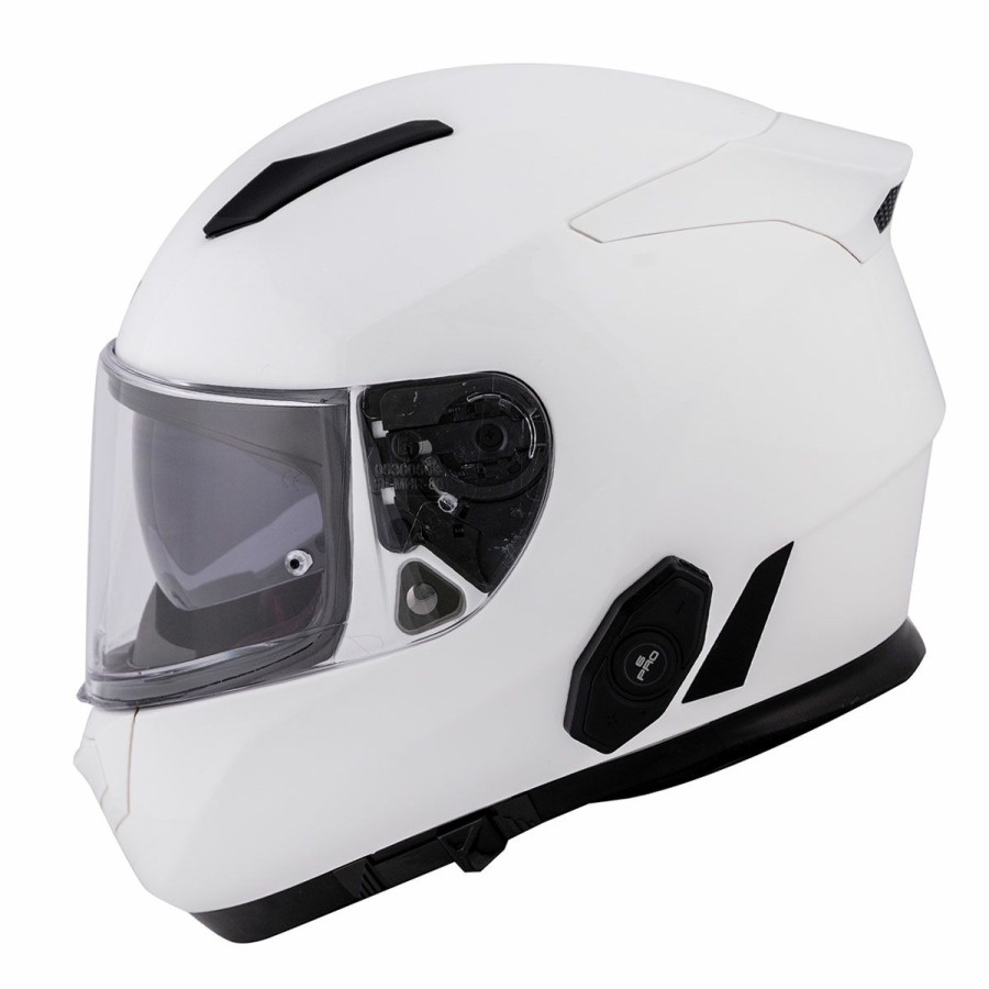 Helmets * | Sedici Strada 2 Parlare White Full Face Helmet