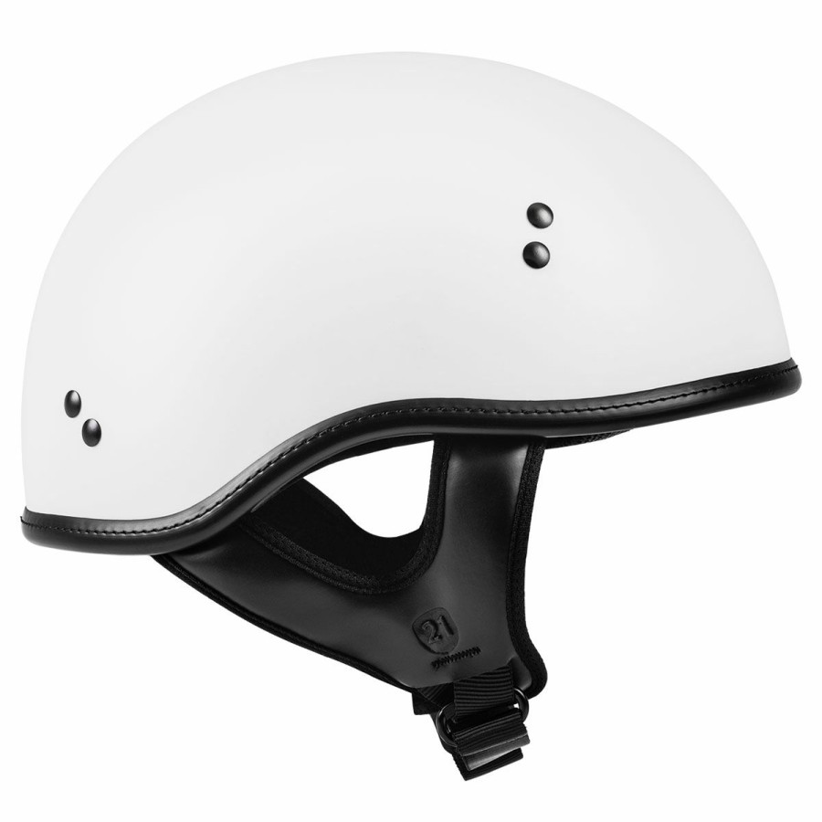 Helmets * | Highway 21 White .357 Half Helmet