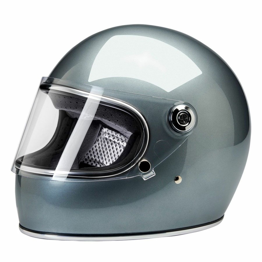 Helmets * | Biltwell Inc. Metallic Sterling Gringo S Ece Full Face Helmet