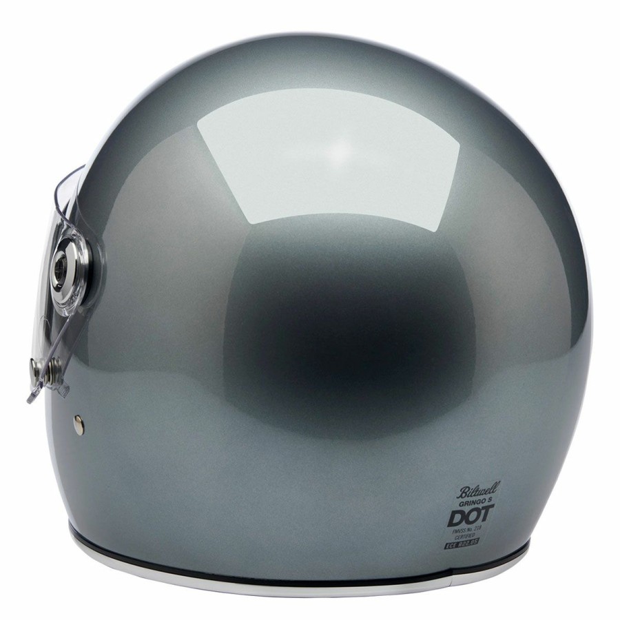 Helmets * | Biltwell Inc. Metallic Sterling Gringo S Ece Full Face Helmet