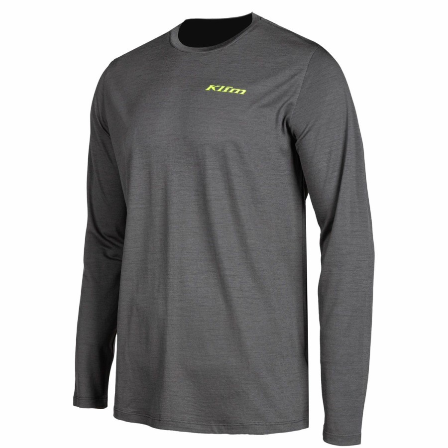 Base Layers & Underwear * | Klim Men'S Teton Merino Wool Asphalt Long Sleeve Shirt