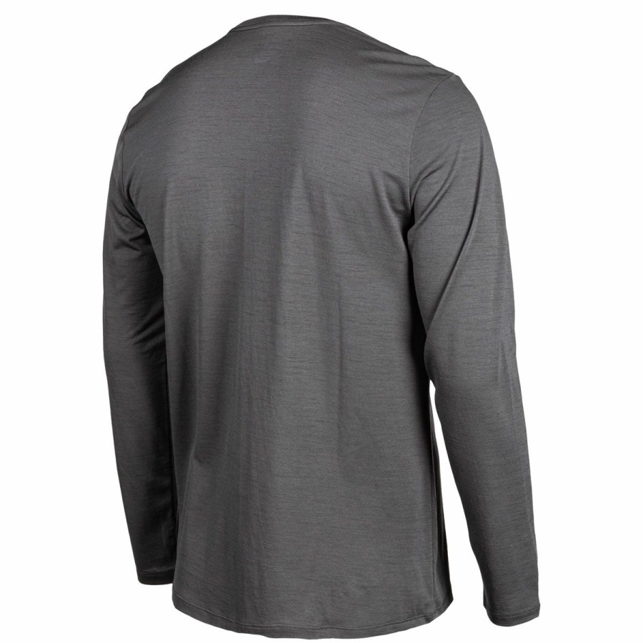 Base Layers & Underwear * | Klim Men'S Teton Merino Wool Asphalt Long Sleeve Shirt