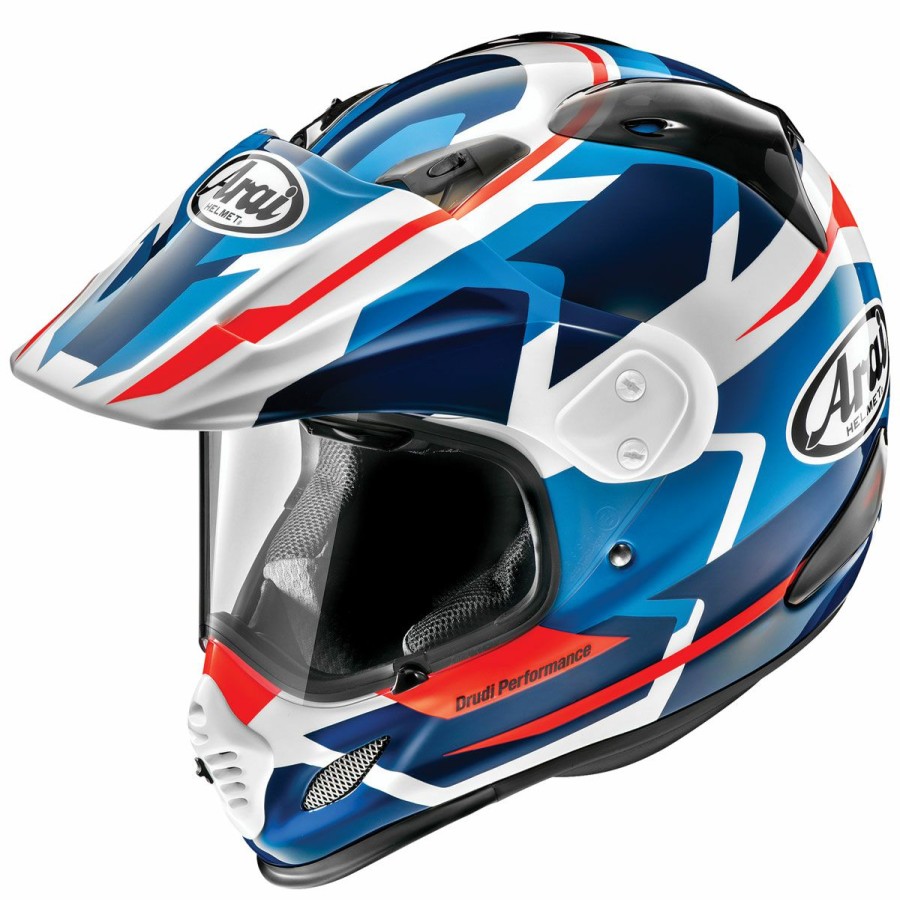 Helmets * | Arai Helmet Arai Xd4 Depart White/Blue Dual Sport Helmet