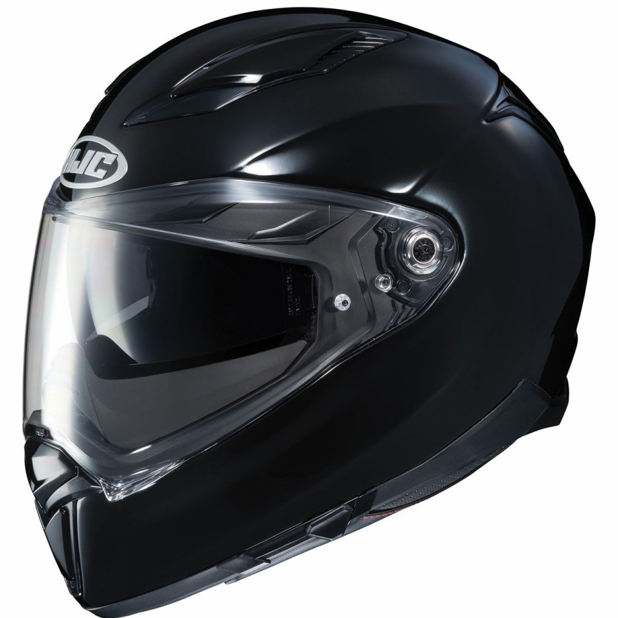 Helmets * | Hjc F70 Gloss Black Full Face Helmet