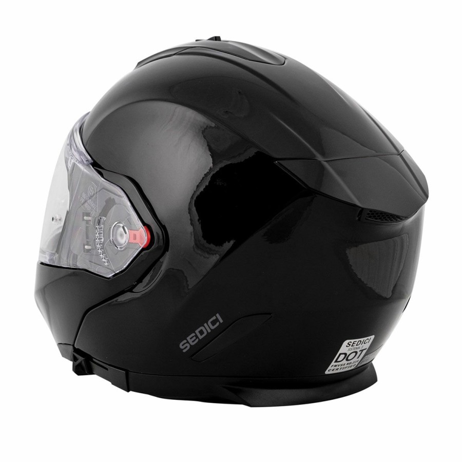 Helmets * | Sedici Sistema Ii Gloss Black Modular Helmet