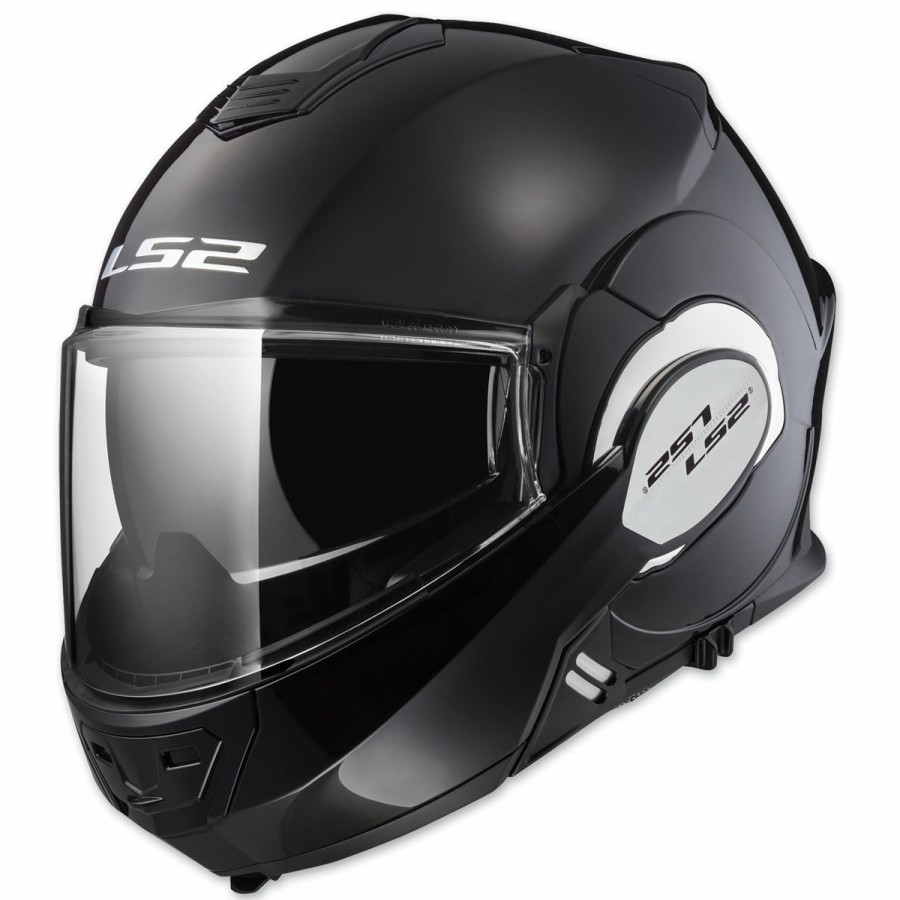 Helmets * | Ls2 Valiant Gloss Black Modular Helmet