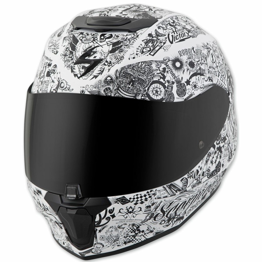 Helmets * | Scorpion Exo Exo-R420 Shake White Full Face Helmet