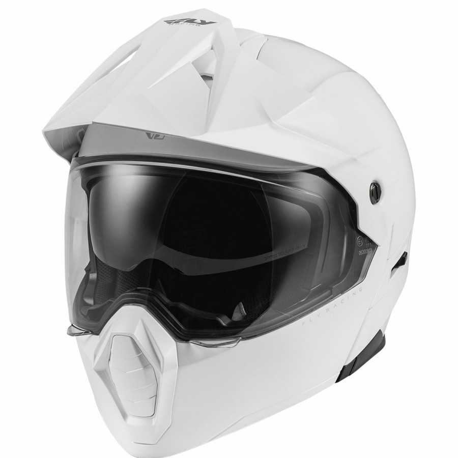 Helmets * | Fly Racing White Odyssey Adventure Modular Helmet