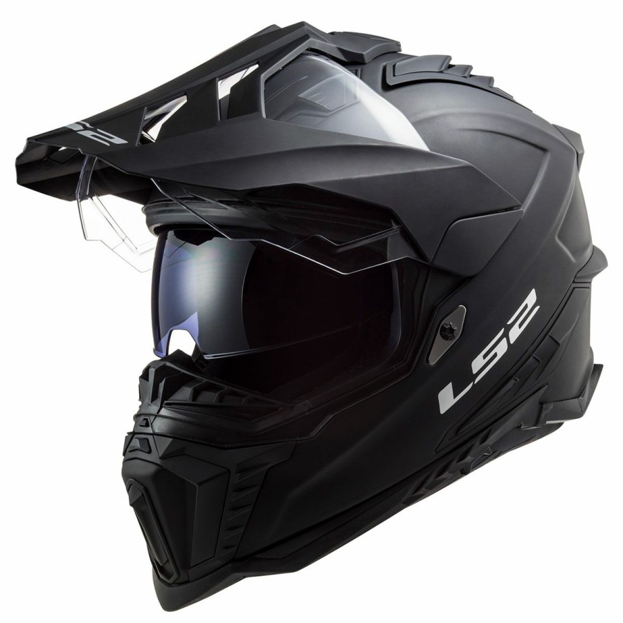 Helmets * | Ls2 Matte Black Explorer Dual Sport Helmet