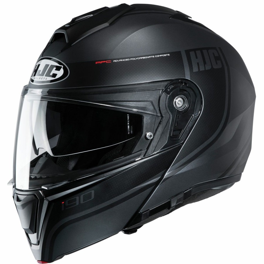 Helmets * | Hjc I90 Davan Black Modular Helmet