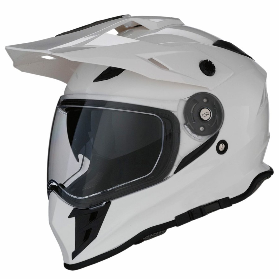 Helmets * | Z1R Range White Dual Sport Helmet