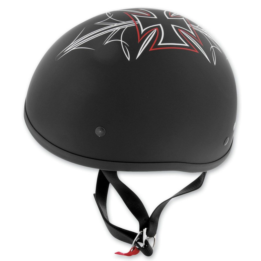 Helmets * | Skid Lid Original Street Rod Flat Black Half Helmet