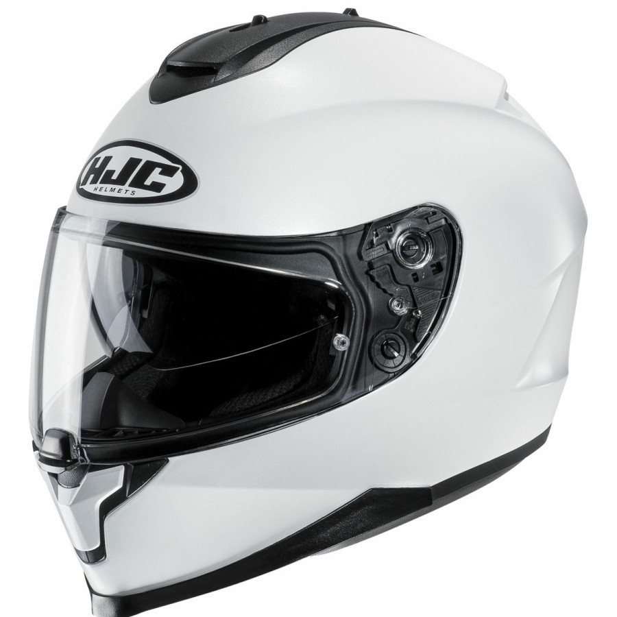 Helmets * | Hjc C70 White Full Face Helmet