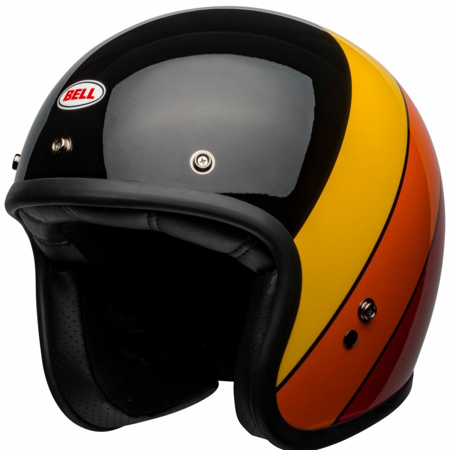 Helmets * | Bell Custom 500 Riff Black/Red Open Face Helmet