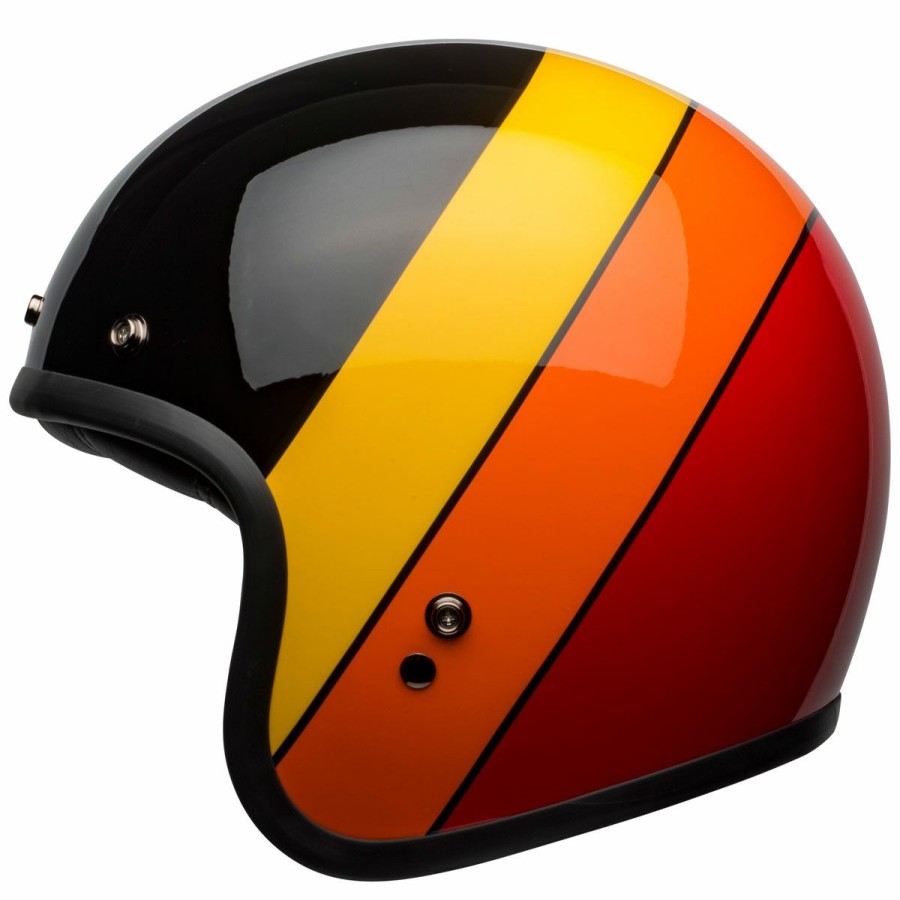 Helmets * | Bell Custom 500 Riff Black/Red Open Face Helmet