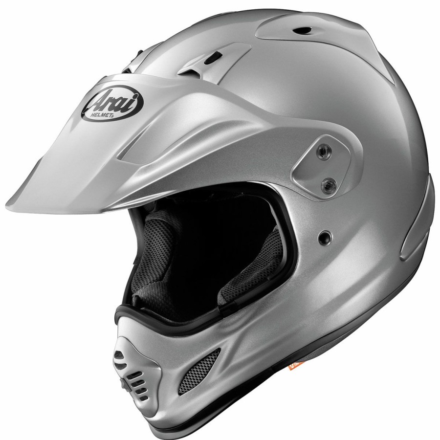 Helmets * | Arai Helmet Arai Xd4 Aluminum Silver Dual Sport Helmet