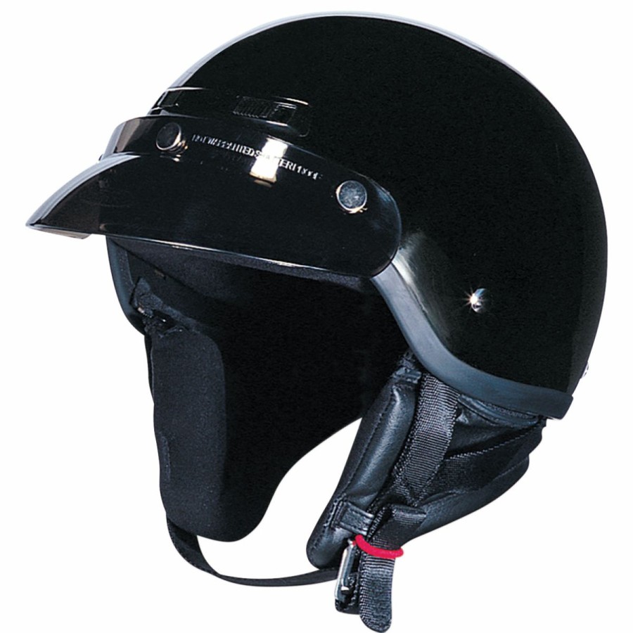 Helmets * | Z1R Drifter Gloss Black Half Helmet