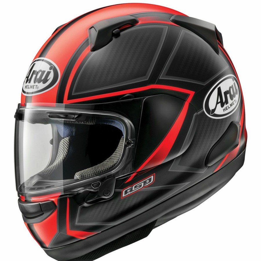 Helmets * | Arai Helmet Arai Quantum-X Spine Red/Black Full Face Helmet