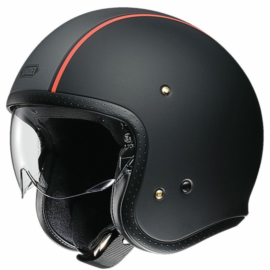 Helmets * | Shoei J-O Carburettor Matte Black/Gray Open Face Helmet