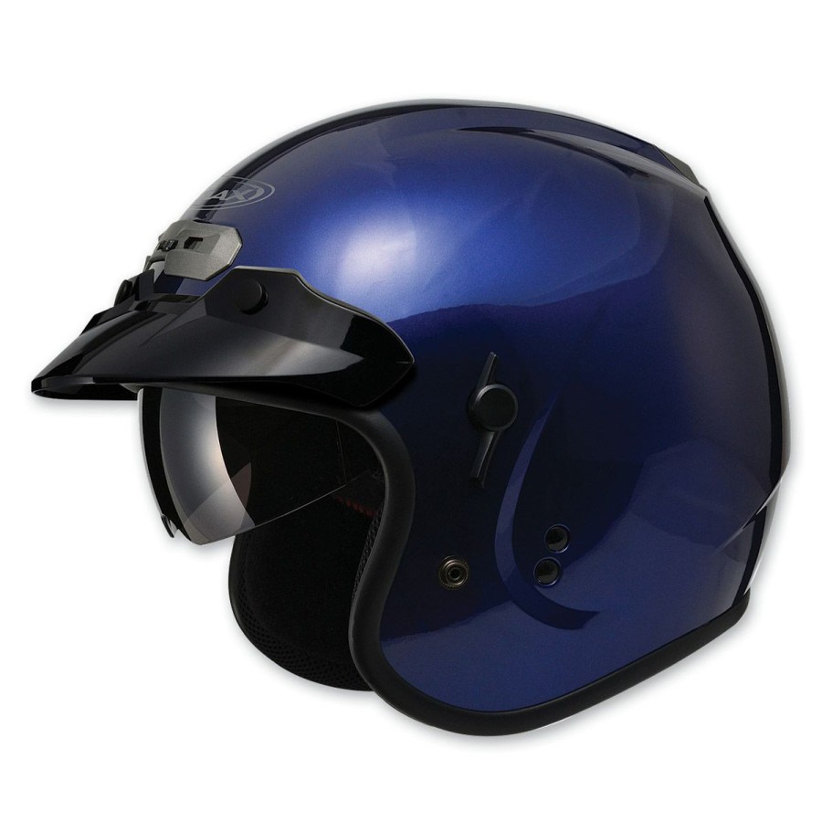 Helmets * | Gmax Gm32 Open Face Blue Helmet